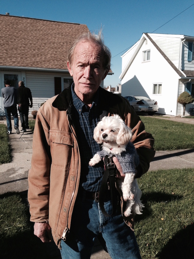 Phyllis on set with actor Lance Henriksen. (Contributed photo)