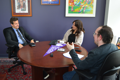 Raine Maida and Chantal Kreviazuk discuss their humanitarian endeavors with NFP's Joshua Maloni.