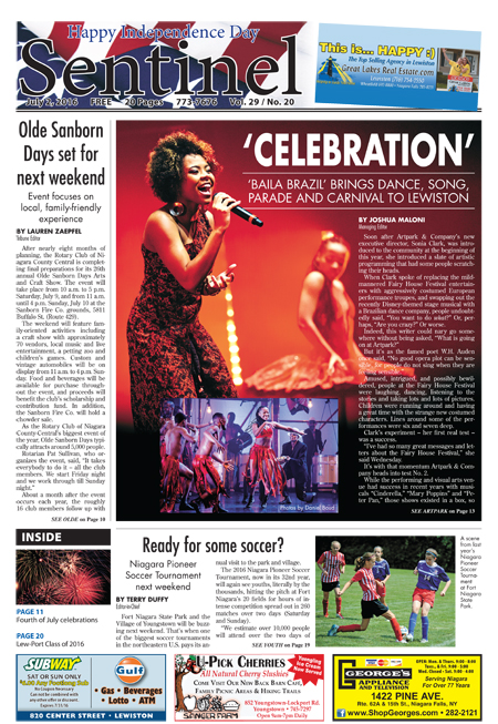 Pictured is one of the Sentinel's more colorful covers from 2016.