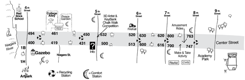 The 2016 Art Festival map.