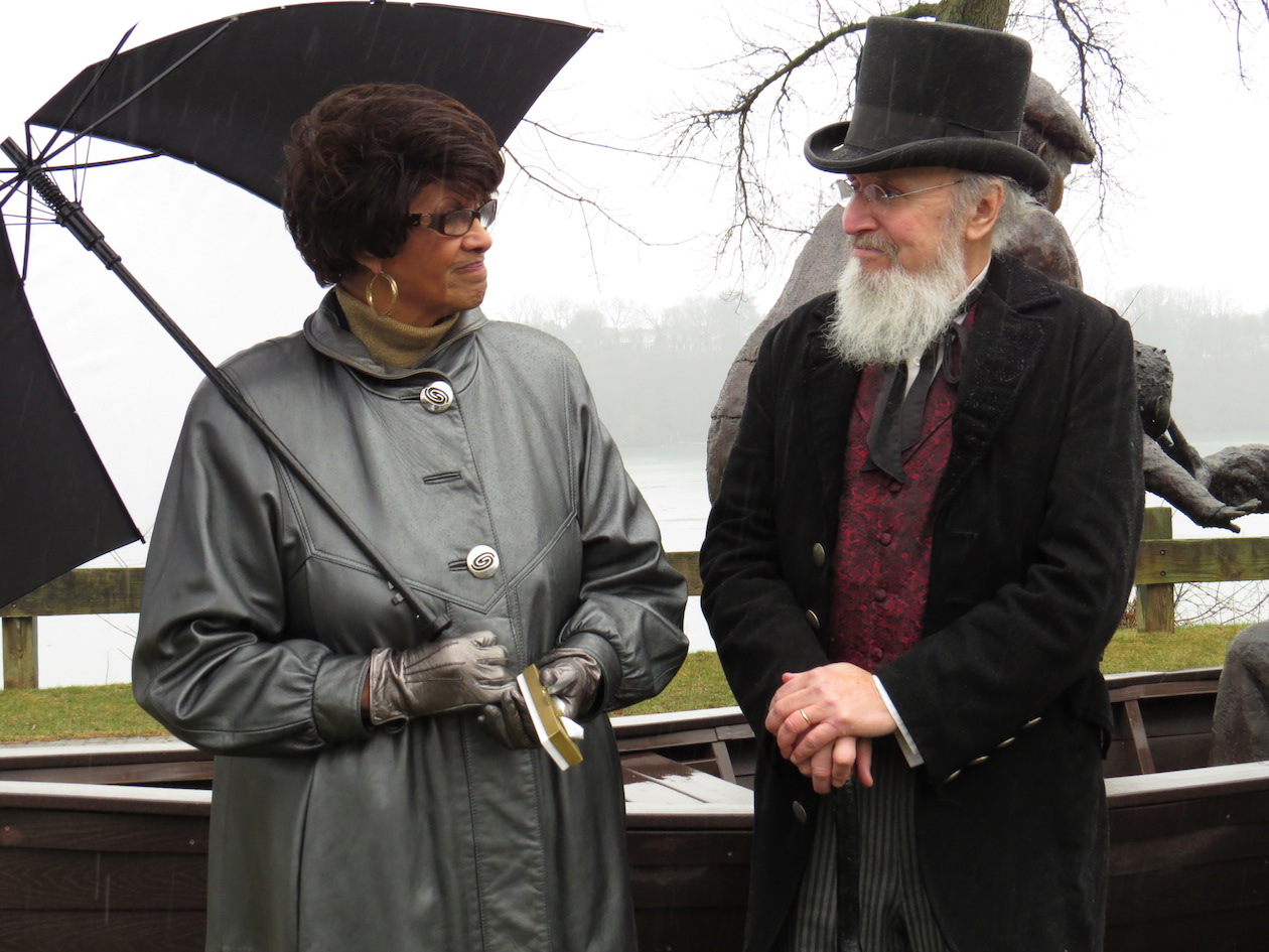 Josiah Tryon (aka Tim Henderson) welcomes Dorothy Counts-Scoggins to Lewiston.
