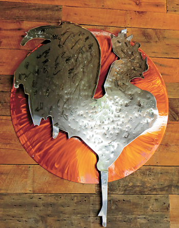The Gallo Coal Fire Kitchen rooster.