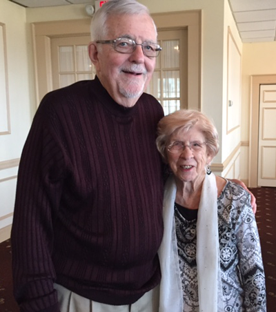 Three volunteers at Mount St. Mary's Hospital were cited for their service at the recent volunteer recognition luncheon. Milton Lindsay, left, and Cecilia Ryan are shown in the photo. Not shown is Margaret Destino.