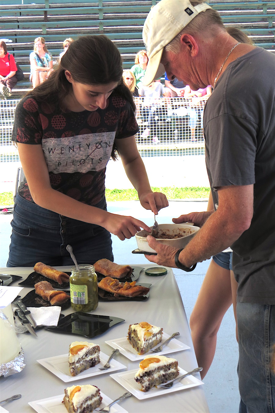 Kiria Gonka with her award-winning chimichangas.