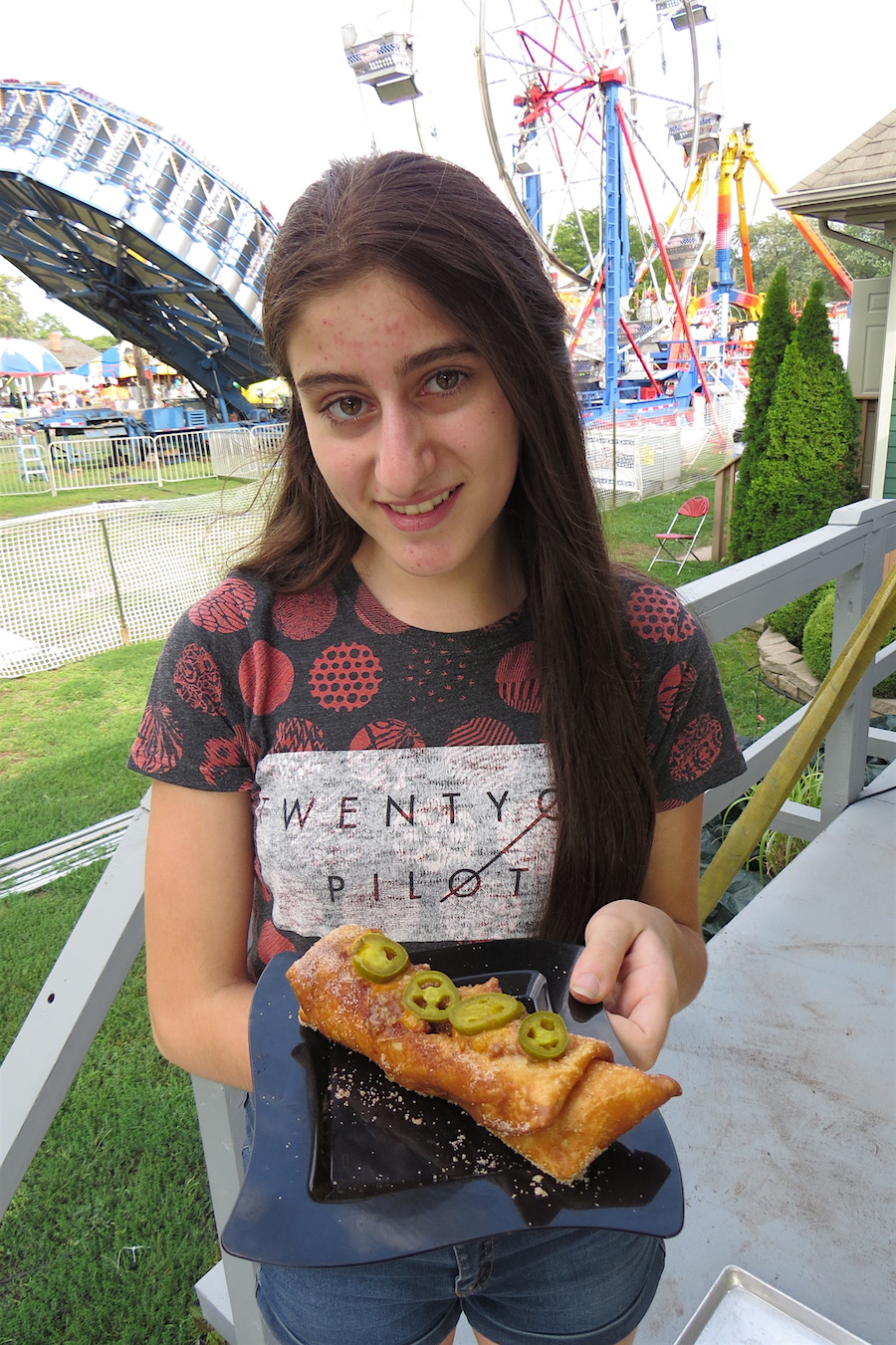 Kiria Gonka with her award-winning chimichangas.