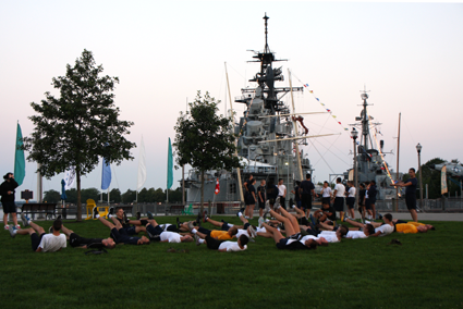 Sea Cadets training.