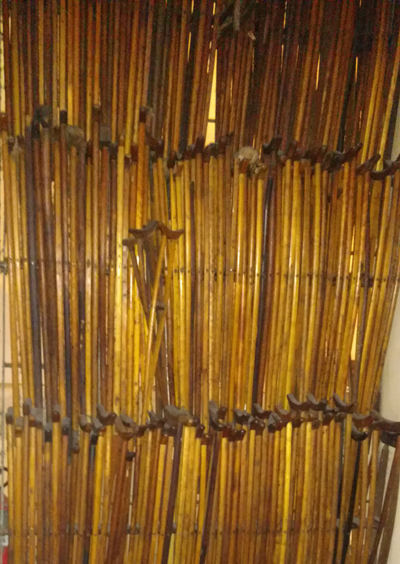 The wall of crutches.