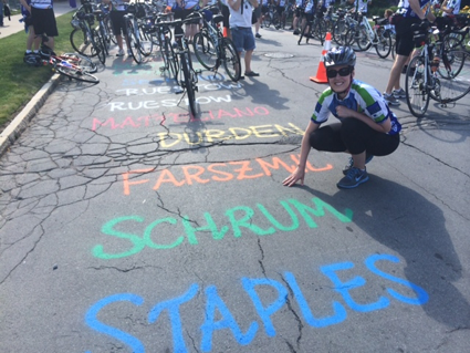 Pictured is Kate Schrum, Tops Friendly Markets community relations coordinator and captain of its Ride for Roswell team.