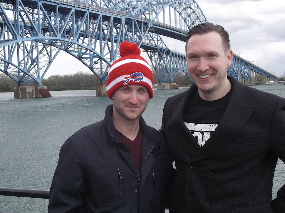 Grand Island events promoter Corey McGowan, left, stands with Supervisor Nathan McMurray.