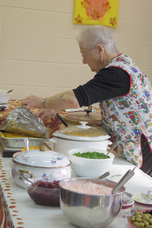 A smorgasbord of Thanksgiving food.