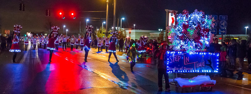 Second place for the Parade's Best Festive Unit: Step in Time Dance Studio