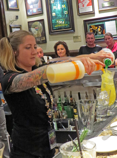 Naomi Langworthy and her signature drink.