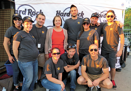 Hard Rock crewmembers work at Artpark. Hard Rock crewmembers work at Artpark.