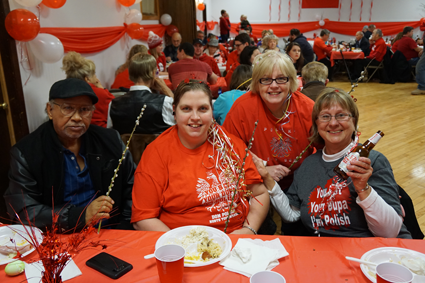 Western New Yorkers pose for a photo with their pussy willows at Dom Polski in celebration of Dyngus Day. From left: Luis Mojica of Niagara Falls, Desirea Mojica of Niagara Falls, Debbie Delany of Kenmore and Alice Malone of Tonawanda.