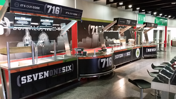 (716) Food and Sport stands.