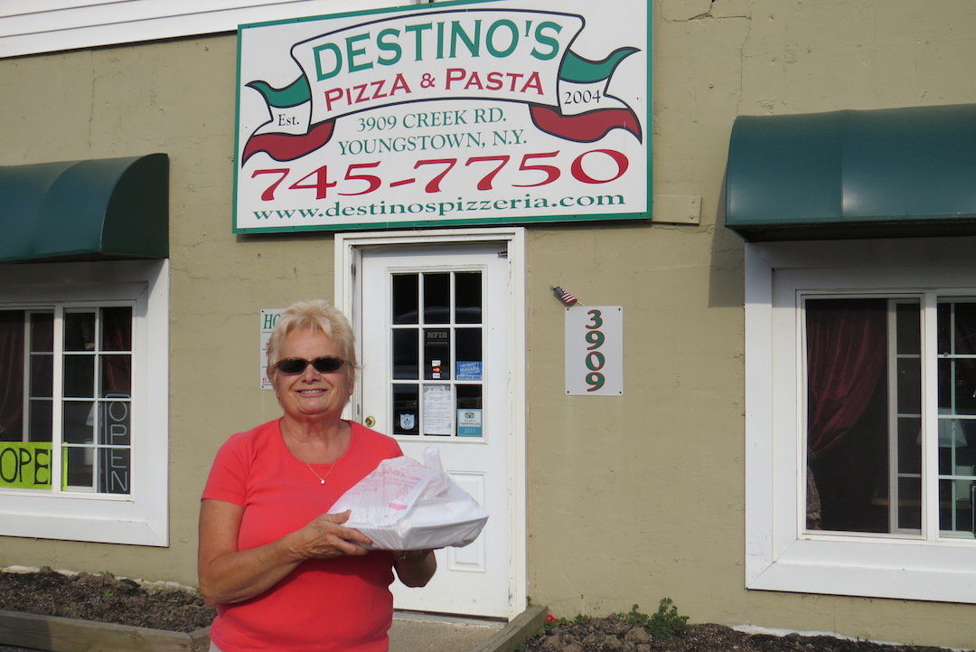 Porter resident Deborah Lutts took advantage of the anniversary special Saturday. 