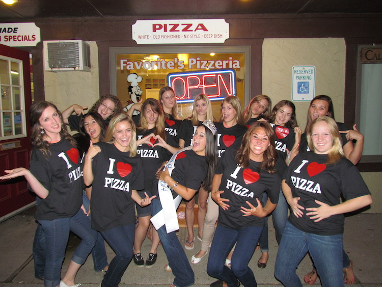  2014 Peach Queen Contestants along with the reigning queen, Ali Casale.
