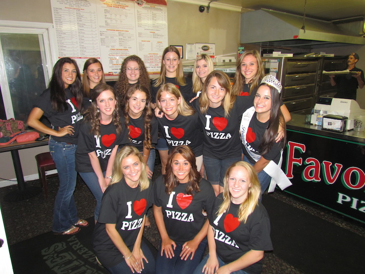  2014 Peach Queen Contestants along with the reigning queen, Ali Casale.