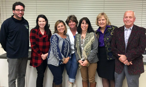 Susan Gentile stands with Lewiston Porter teachers who have also received the grant.